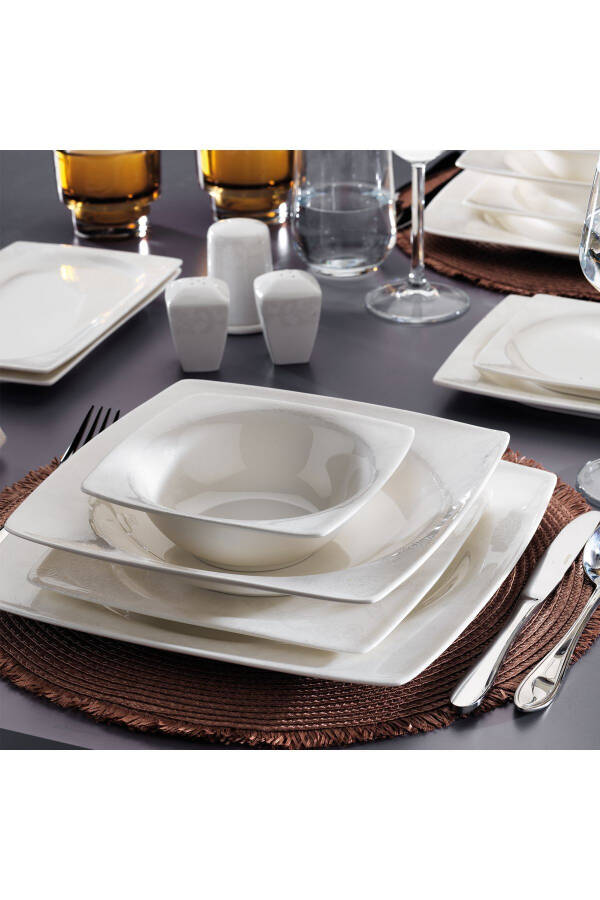 Beth Dinner Set - 56 Pieces - White - 2 - 3