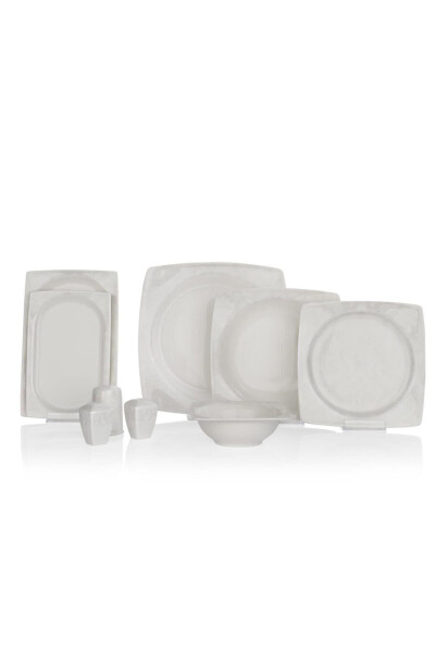 Beth Dinner Set - 56 Pieces - White - 2 - 6