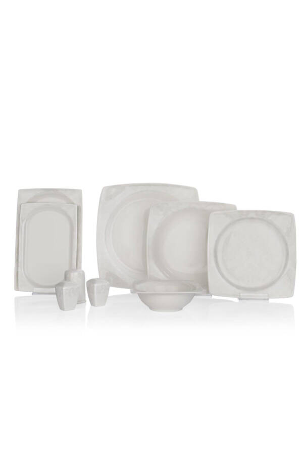 Beth Dinner Set - 56 Pieces - White - 2 - 7