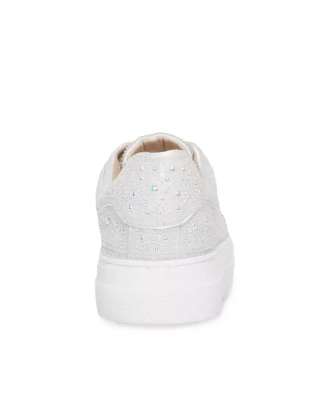 Betsey Johnson Sidny Lace-Up Rhinestone Platform Sneakers - 3