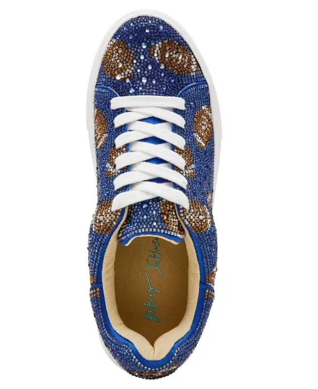 Betsey Johnson Women's Sidny Platform Sneakers - Blue Football - 4