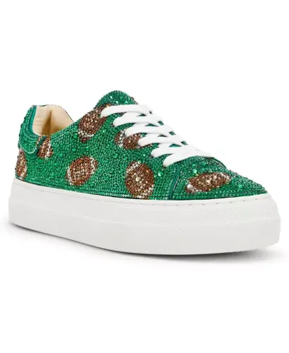 Betsey Johnson Women's Sidny Platform Sneakers - Green Football 