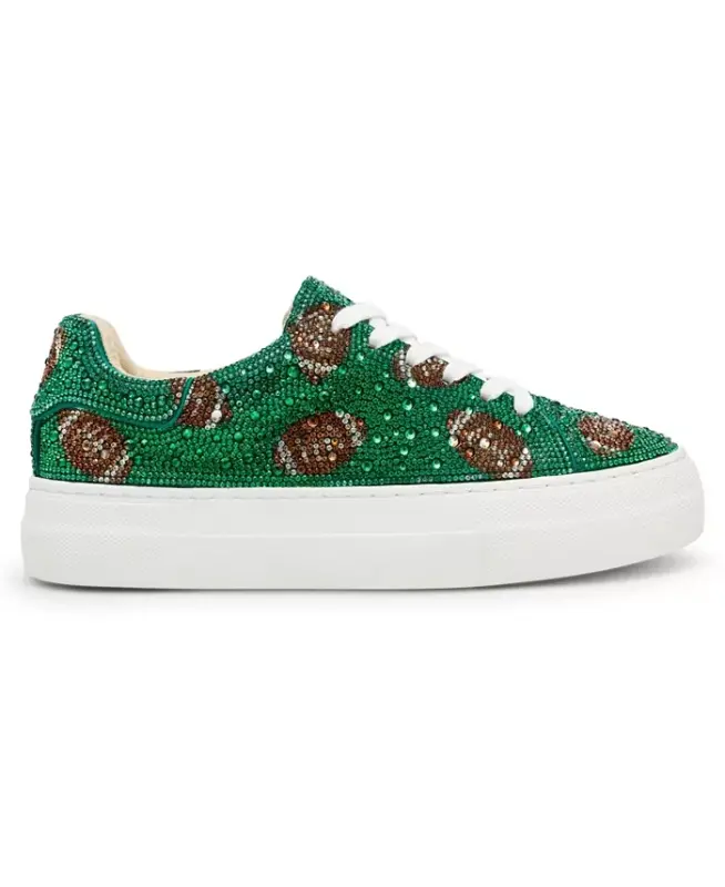 Betsey Johnson Women's Sidny Platform Sneakers - Green Football - 2