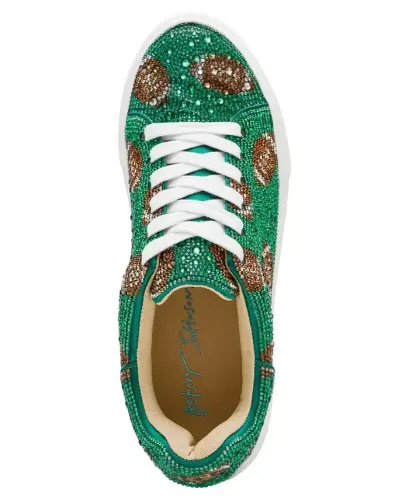 Betsey Johnson Women's Sidny Platform Sneakers - Green Football - 4
