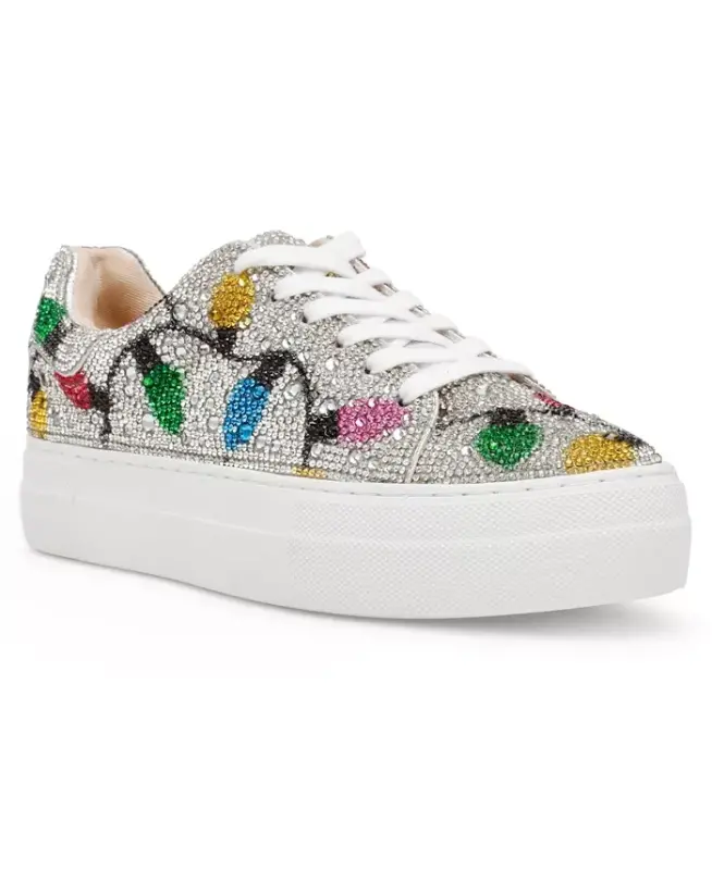 Betsey Johnson Women's Sidny Platform Sneakers - Multi Lights - 1