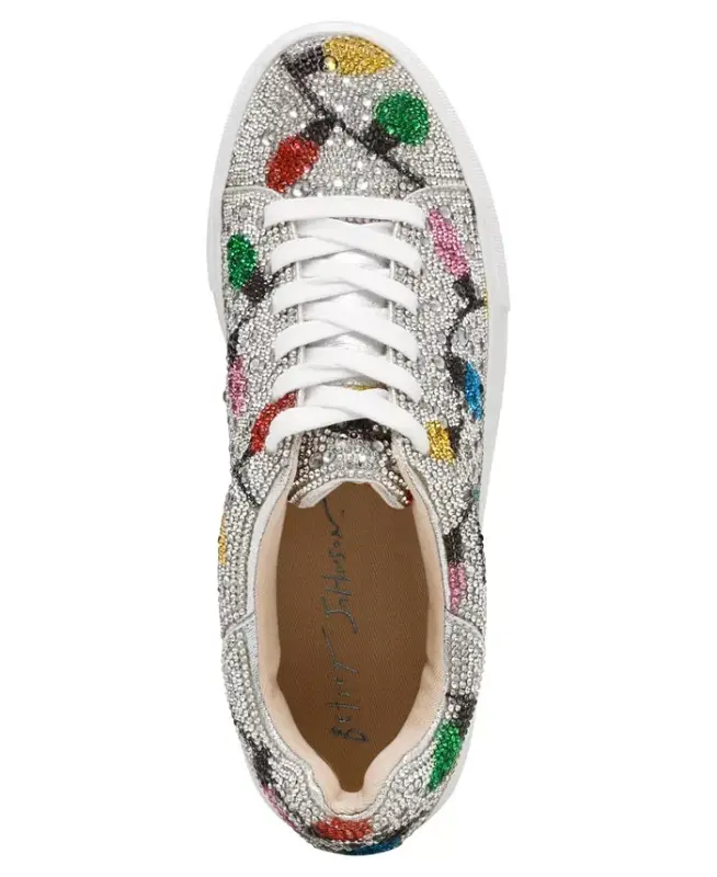 Betsey Johnson Women's Sidny Platform Sneakers - Multi Lights - 4