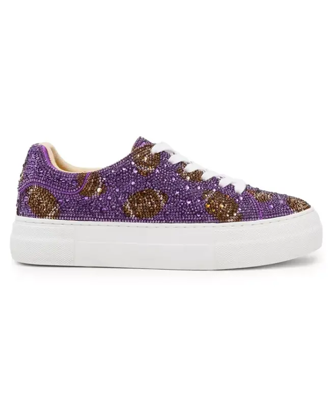 Betsey Johnson Women's Sidny Platform Sneakers - Purple Football - 2