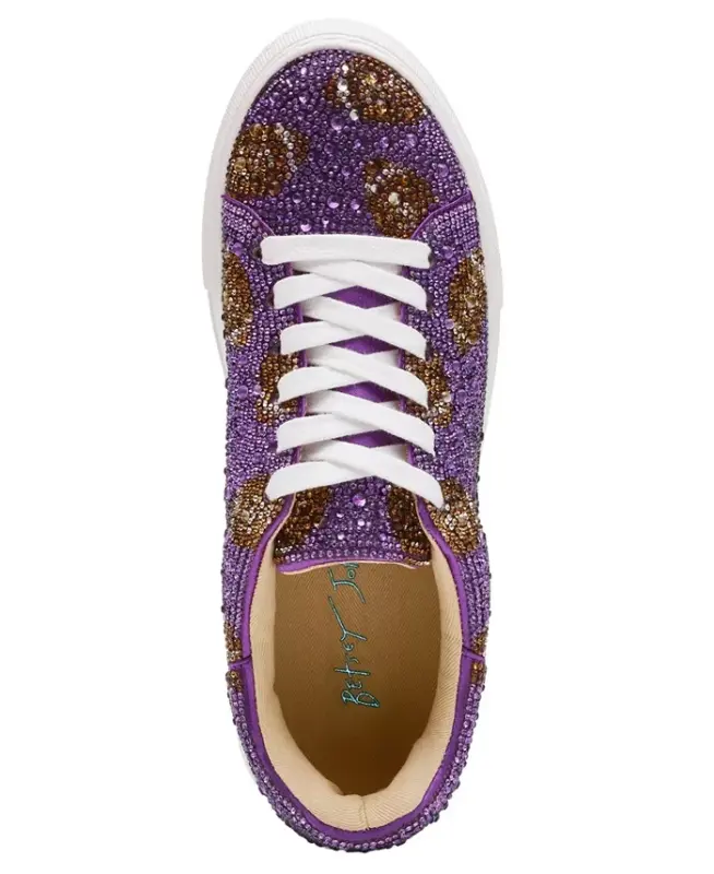 Betsey Johnson Women's Sidny Platform Sneakers - Purple Football - 4