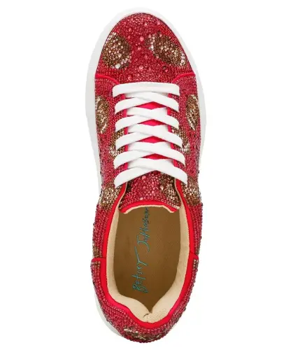 Betsey Johnson Women's Sidny Platform Sneakers - Red Football - 4