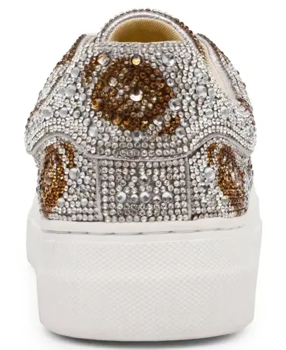 Betsey Johnson Women's Sidny Platform Sneakers - Silver Football - 3