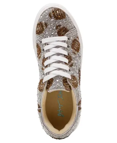 Betsey Johnson Women's Sidny Platform Sneakers - Silver Football - 4