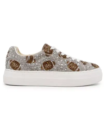 Betsey Johnson Women's Sidny Platform Sneakers - Silver Football - BETSEY JOHNSON (1)