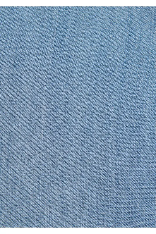 Betty Gold Klasik Açık Jean Gömlek Fitted / Vücuda Oturan Kesim 1210818-89159 - Açık Mavi-89159 - 4