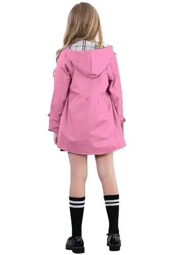 Betusline Girl's Single Breasted Trench Coat Dress Coat Outerwear, 2-14 Years - 4