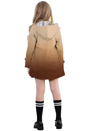 Betusline Girl's Single Breasted Trench Coat Dress Coat Outerwear, 2-14 Years - 4