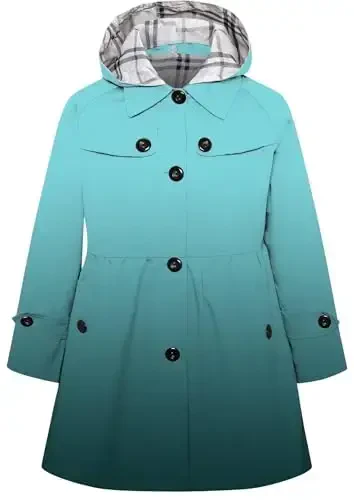 Betusline Girl's Single Breasted Trench Coat Dress Coat Outerwear, 2-14 Years - 1