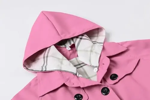 Betusline Girl's Single Breasted плащ кўйлак пальто ташқи кийим, 2-14 йил - 6