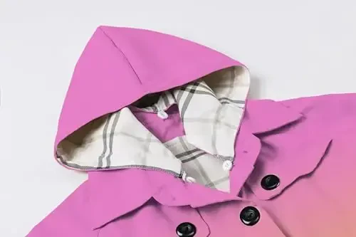 Betusline Girl's Single Breasted Trench Coat Dress Coat Outerwear, 2-14 Years - 6