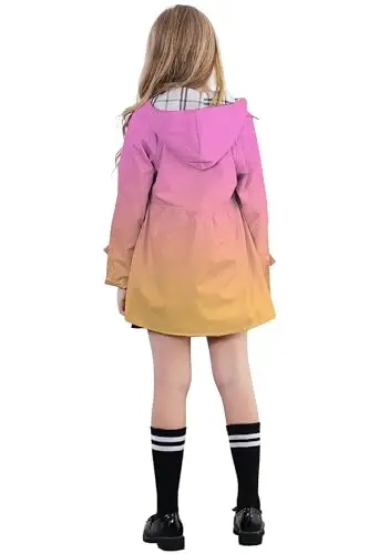 Betusline Girl's Single Breasted Trench Coat Dress Coat Outerwear, 2-14 Years - 3
