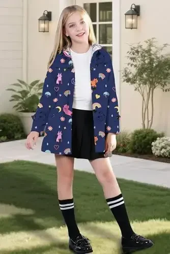 Betusline Girl's Single Breasted Trench Coat Dress Coat Outerwear, 2-14 Years - 5