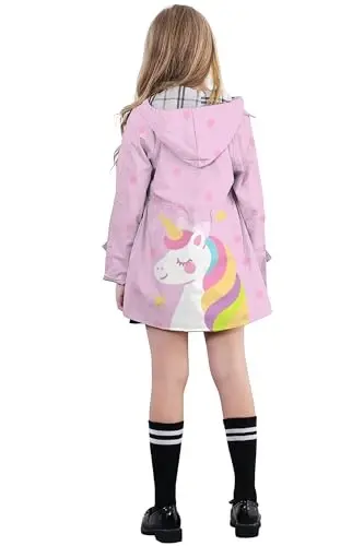 Betusline Girl's Single Breasted Trench Coat Dress Coat Outerwear, 2-14 Years - 4