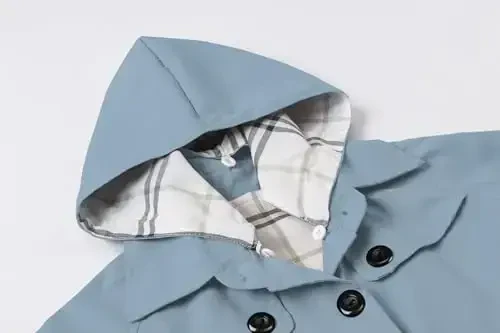 Betusline Girl's Single Breasted Trench Coat Dress Coat Outerwear, 2-14 Years - 6