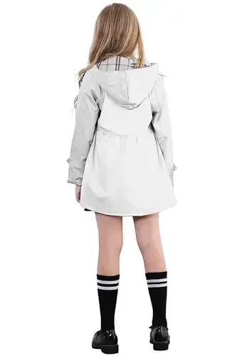 Betusline Girl's Single Breasted Trench Coat Dress Coat Outerwear, 2-14 Years - 4
