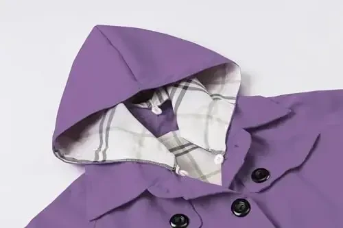 Betusline Girl's Single Breasted Trench Coat Dress Coat Outerwear, 2-14 Years - 6