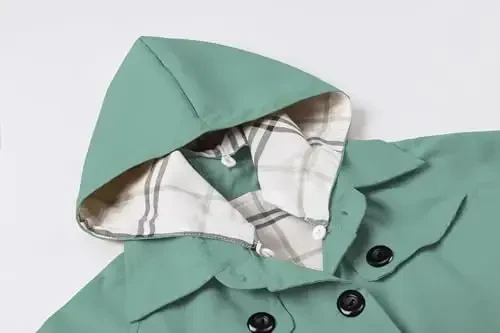 Betusline Girl's Single Breasted Trench Coat Dress Coat Outerwear, 2-14 Years - 6