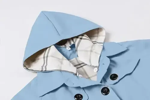 Betusline Girl's Single Breasted Trench Coat Dress Coat Outerwear, 2-14 Years - 6