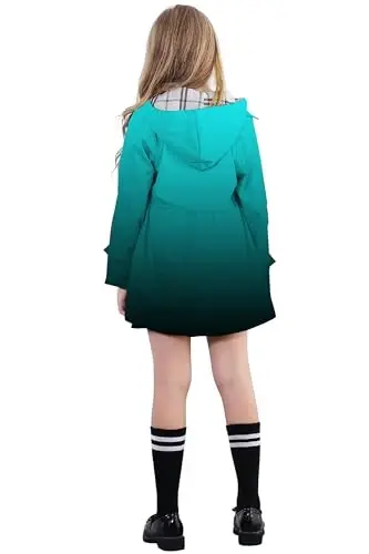 Betusline Girl's Single Breasted Trench Coat Hooded Dress Coat Outerwear, 2-14 Years - 4
