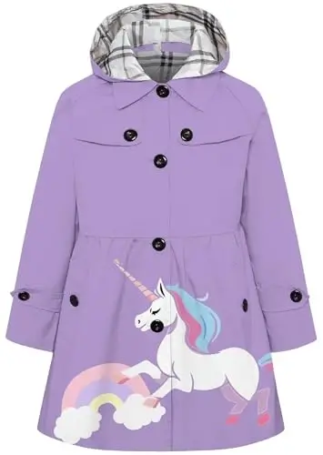 Betusline Girl's Single Breasted Trench Coat Dress Coat Outerwear, 2-14 Years - 1