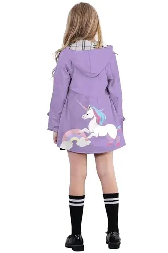 Betusline Girl's Single Breasted Trench Coat Dress Coat Outerwear, 2-14 Years - 4