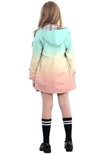 Betusline Girl's Single Breasted Trench Coat Dress Coat Outerwear, 2-14 Years - 4