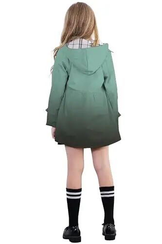 Betusline Girl's Single Breasted Trench Coat Hooded Dress Coat Outerwear, 2-14 Years - 4