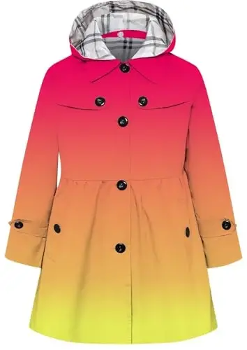 Betusline Girl's Single Breasted Trench Coat Dress Coat Outerwear, 2-14 Years - 1