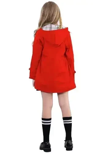 Betusline Girl's Single Breasted Trench Coat Dress Coat Outerwear, 2-14 Years - 4
