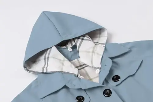 Betusline Girl's Single Breasted Trench Coat Dress Coat Outerwear, 2-14 Years - 6