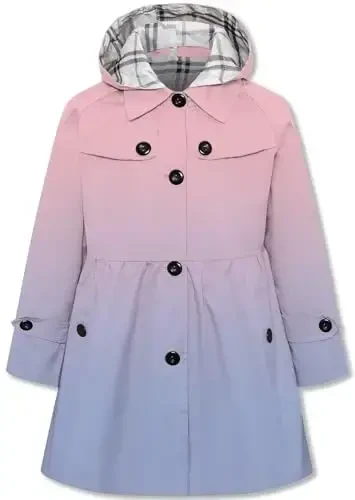 Betusline Girl's Single Breasted Trench Coat Dress Coat Outerwear, 2-14 Years - BETUSLINE