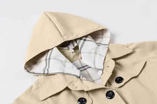 Betusline Girl's Single Breasted Trench Coat Dress Coat Outerwear, 2-14 Years - 6