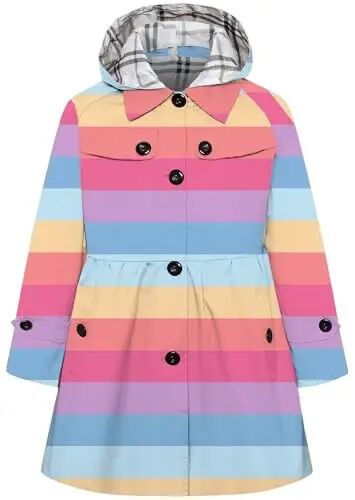 Betusline Girl's Single Breasted Trench Coat Hooded Dress Coat Outerwear, 2-14 Years - 1