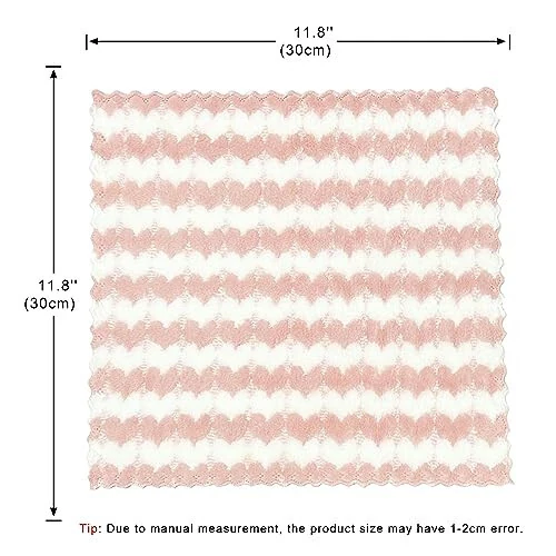 BEWDIO 10 ta dona yuz artish uchun yumshoq mikrofiber sochiqlar, yuqori darajada singdiruvchan tozalash sochiqlari, idishlarni yuvish uchun mikrofiber latta, avtomobil, oyna artish matosi (55-12) - 5