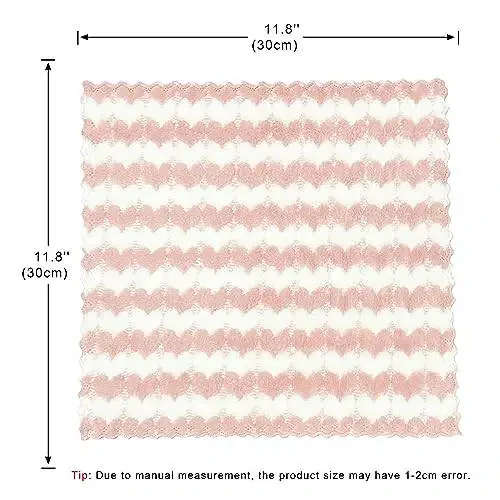 BEWDIO 10 ta dona yuz artish uchun yumshoq mikrofiber sochiqlar, yuqori darajada singdiruvchan tozalash sochiqlari, idishlarni yuvish uchun mikrofiber latta, avtomobil, oyna artish matosi (55-12) - 5