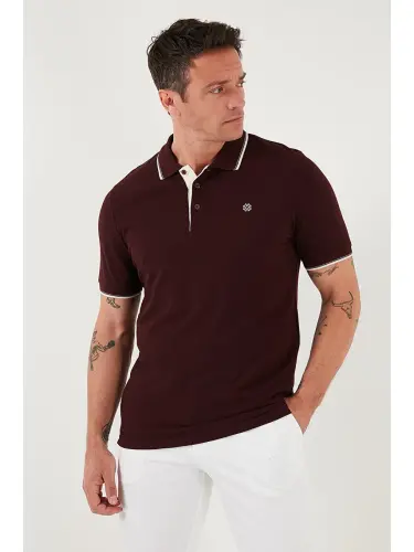 Beyaz %100 Pamuk Düğmeli Slim Fit Erkek Polo Yaka Tişört 5902118-Beyaz - 5