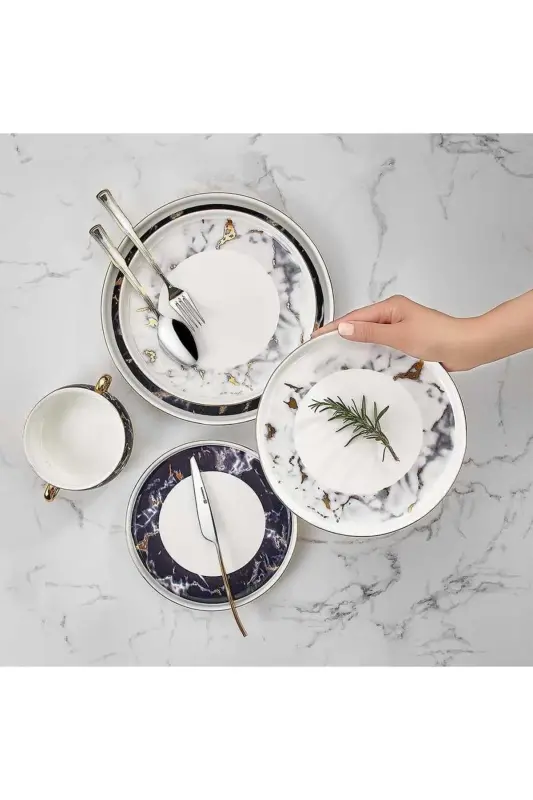 Beyaz Aşiyan Collection 91 Parça Yuvarlak Yemek Takımı A8545 - 3