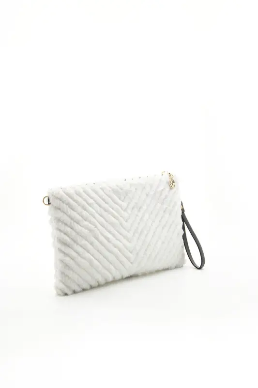 Beyaz - Beyaz SP1034 Kadın Portföy & Clutch-44 BEYAZ - 2