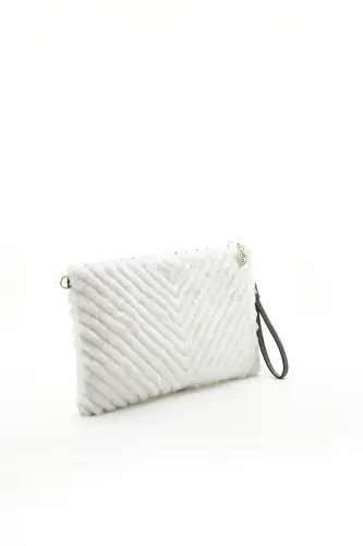 Beyaz - Beyaz SP1034 Kadın Portföy & Clutch-44 BEYAZ - SILVER POLO (1)