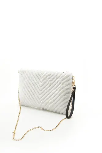 Beyaz - Beyaz SP1034 Kadın Portföy & Clutch-44 BEYAZ - 4
