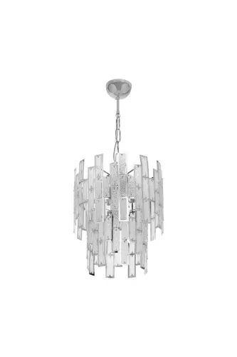 Beyaz Cam 5'li Beşli Sarkıt Avize Yatak Odası Salon Mutfak Koridor Lamba-Gümüş - AG LIGHTDESIGN (1)