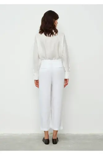 Beyaz Culotte Pantolon 1010781-70057 - Beyaz-70057 - 3